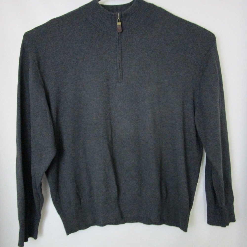 Orvis Mens 1/4 Zip Cotton Silk Cashmere Sweater